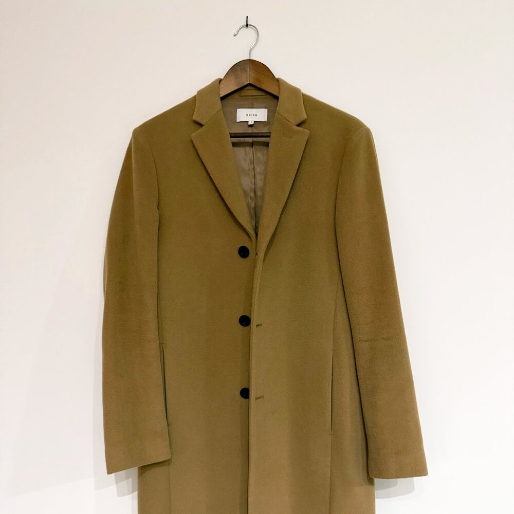 Reiss Men's Tan Pea Coat - Size S